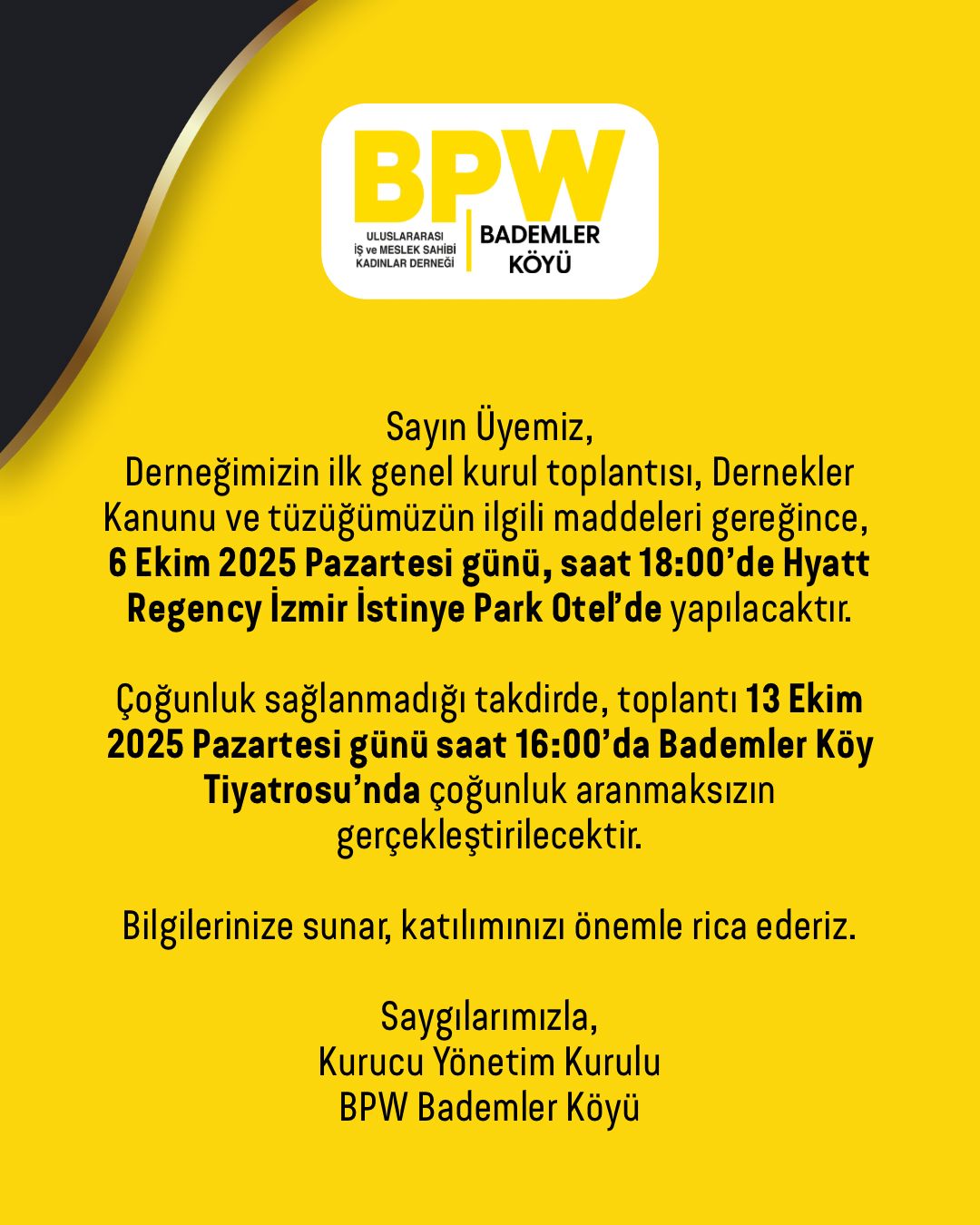 İlk Genel Kurul Toplantımız